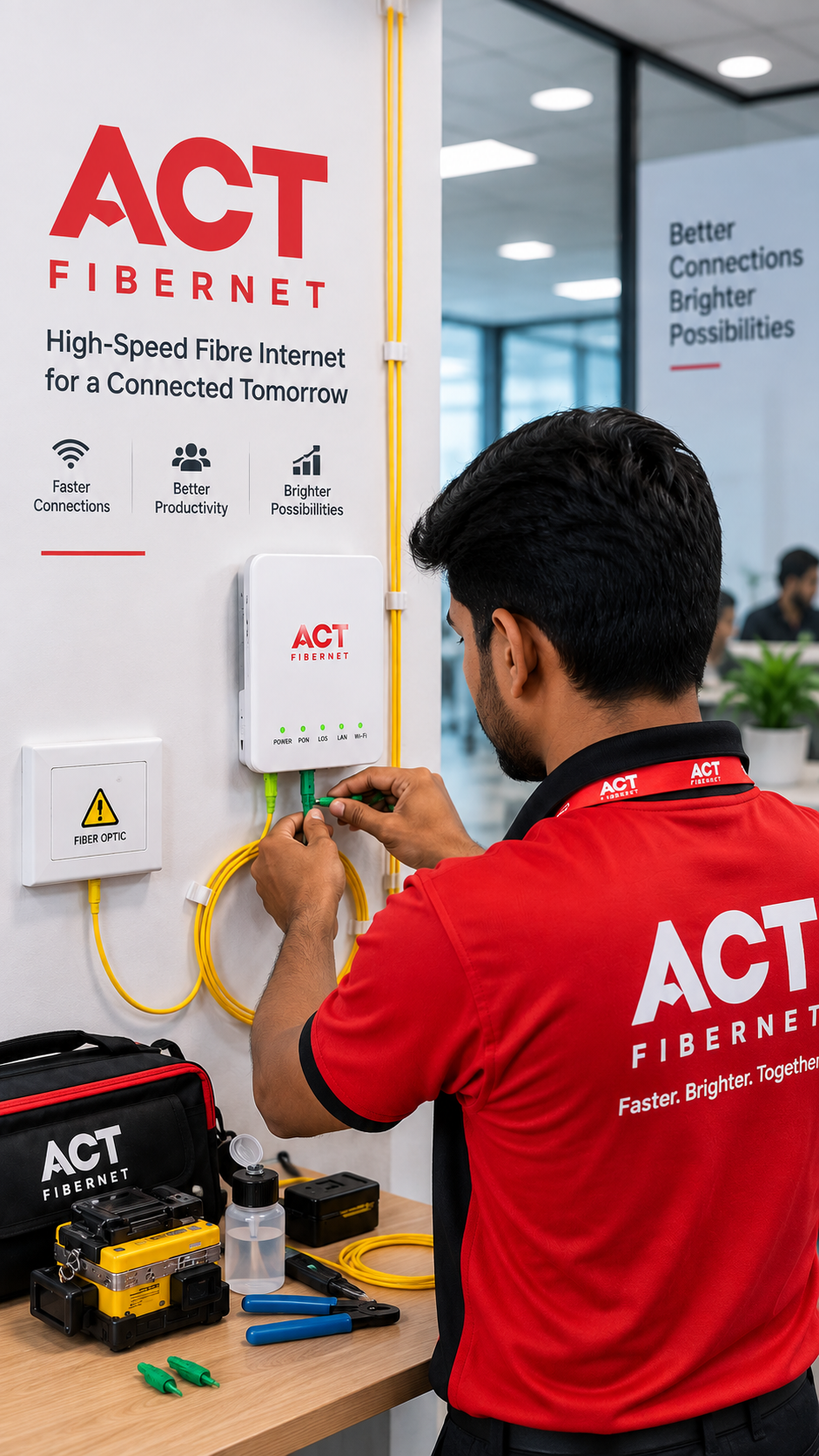 ACT Fibernet high-speed broadband connection in Chennai